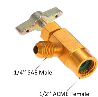 R134A Car AC Recharge Hose Kit with Pressure Gauge, Self-Sealing Can Tap & 13mm Low-Side Quick Coupler